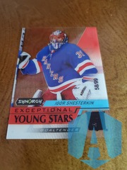 2020 Upper Deck Synergy Exceptional Young Stars Black 58/99 Igor Shesterkin #EY-11